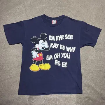 Disney 디즈니 미키마우스 T셔츠 90년대 빈티지