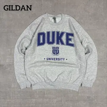 GILDAN DUKE UNIVERSITY 칼리지 맨투맨 3단 그레이