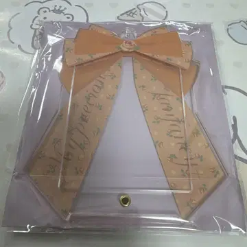 하라주쿠 한정판 후쿠야 아크릴 프레임 리본 플라워/오렌지