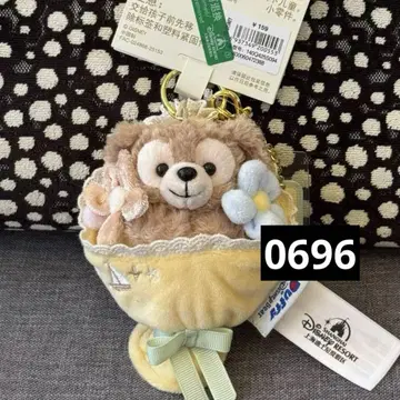 상하이 디즈니 꽃밭 더피 봉제 인형 키체인