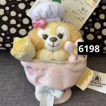상하이 디즈니 꽃밭 쿠키앤 봉제 인형 키체인