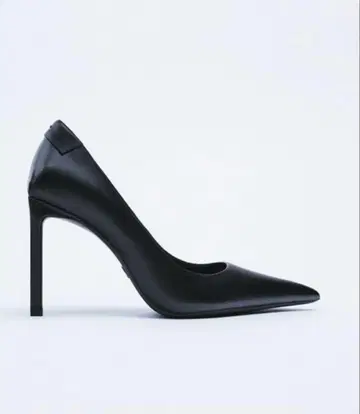 ZARA 가죽 하이힐 신발 BLK 사이즈 39 새상품