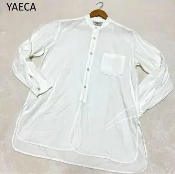 고품질 YAECA 야에카 린넨 노카라 셔츠 화이트