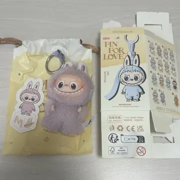 LABUBU PIN FOR LOVE 봉제 인형 펜던트 M