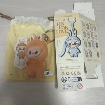 라부부 LABUBU PIN FOR LOVE 봉제 인형 펜던트 J