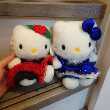 산리오 키티 헬로키티 봉제 인형 2체 세트