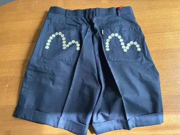 EVISU 볼 마크 자수 숏팬츠 허리 83cm 미사용 새상품