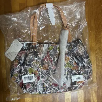꽃무늬 토트백 미사용