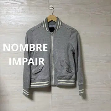 NOMBRE IMPAIR 그레이 집업 점퍼 울 블루종