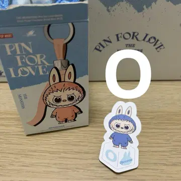 정품 Labubu 알파벳 O 라부부 봉제 인형 펜던트