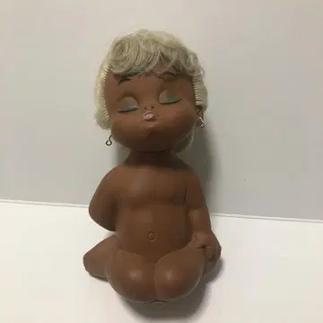 쇼와 레트로 클롬보 인형 샐리 금발의 여아 소프트 비닐 일본제