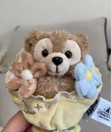 상하이 디즈니 꽃밭 시리즈 더피 봉제 인형 키체인