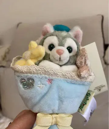 상하이 디즈니 꽃밭 시리즈 젤라토니 봉제 인형 키체인