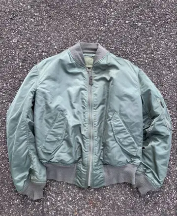 90~00s alpha 플라이트 자켓 MA-1 카키 USA제