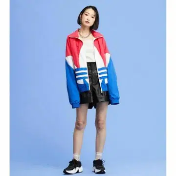 PAKAIAN adidas 트랙 나일론 자켓 빨간색/파랑 핑크