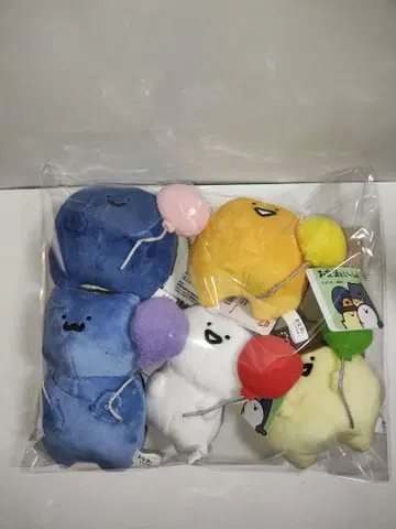 오분구와 함께 볼체인 달린 풍선 봉제 인형 5종 컴플리트