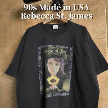 90s USA제 XL 레베카 세인트 제임스 밴드 투어 T셔츠