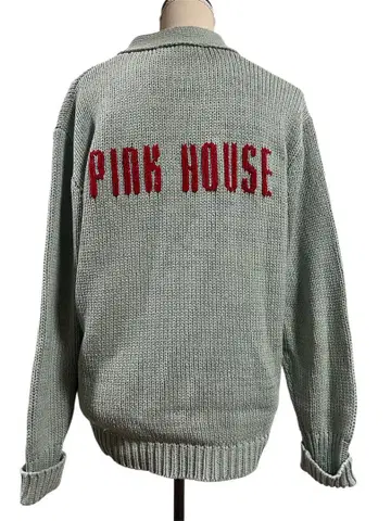 핑크하우스 로고 니트 가디건 F