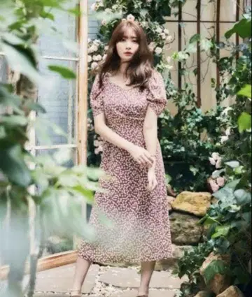 체리 패턴 캐시코르 원피스