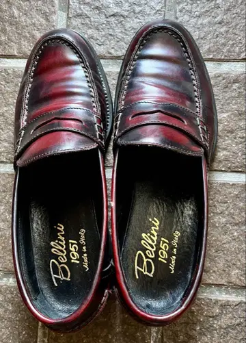 DIEGO BELLINI 23.5cm 이탈리아제 천연 가죽 로퍼