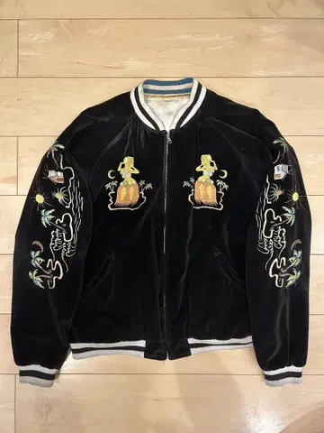 빈티지 수베니어 자켓 빈티지 하와이 자수 스카잔 레어