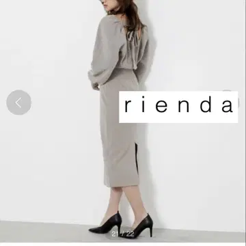 택 포함 새상품! rienda 백리본 스퀘어넥 니트 원피스