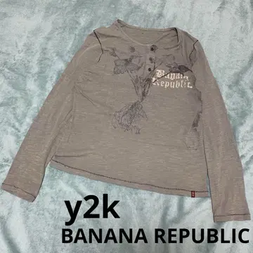 레어 00s BANANA REPUBLIC y2k 헨리넥 롱T