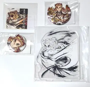 WEBSHOP 복권 막간 렌고쿠 쿄쥬로 아크릴 스탠드 캔뱃지 세트