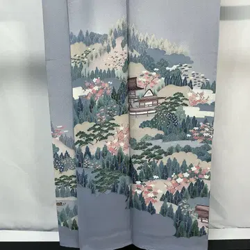 C487 순수 실크 이중 기모노 호몬기 컨디션 최상 기모노