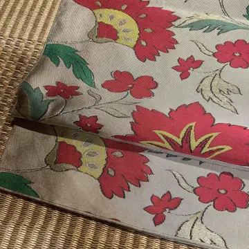 순수 실크 본 후쿠로 오비 앤티크