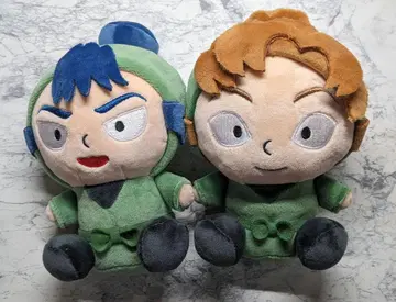 애니메이션풍 그린 컬러 봉제 인형 약 20cm