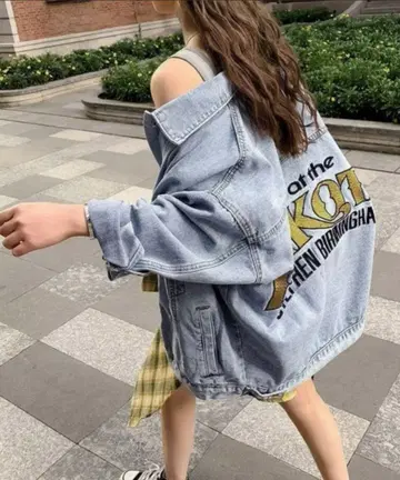 Miniministore 여성용 데님 자켓 백 로고