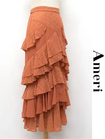 Q333/미사용 AMERI VINTAGE 프릴 레이스 캉캉 스커트