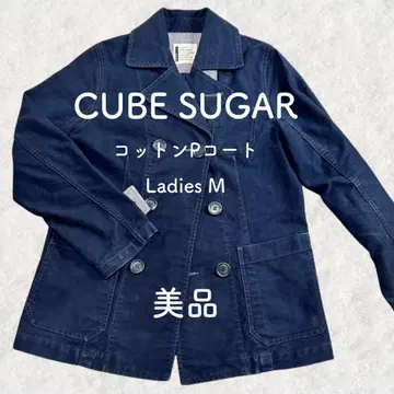 [새상품급] CUBE SUGAR 코튼 P코트 여성용 M 네이비