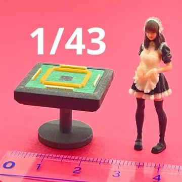 1/43 미니어처 마작 테이블 피규어용, 1/64보다 큰 디오라마용