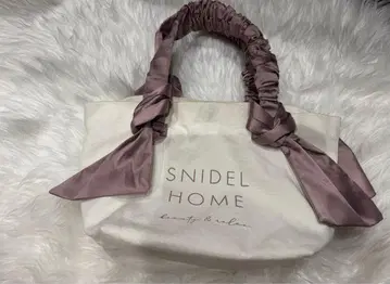 SNIDEL HOME 오가닉 캠퍼스 토트 SMALL 핑크 베이지
