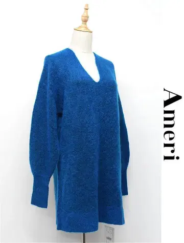 Q340/미사용 AMERI VINTAGE 모헤어 스웨터 드롭 숄더