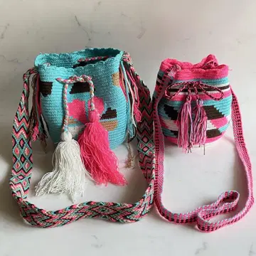 단 하나뿐인 wayuu 와유 백 2점 set 멀티 컬러 콜롬비아