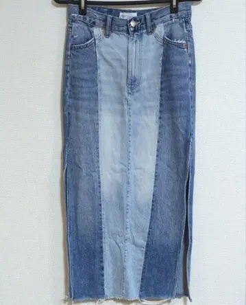 ZARA 데님 슬릿 스커트
