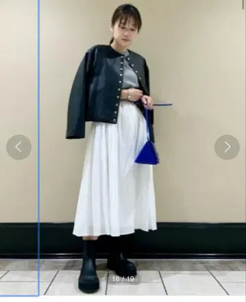 새상품 Mila Owen 시어 개더 볼륨 스커트