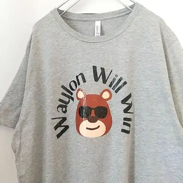CANVAS 캐릭터 곰 빅 사이즈 T셔츠 그레이 XL 해외 구제 의류