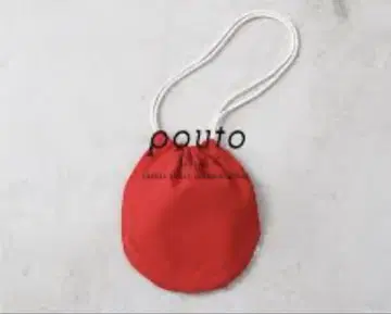 미사용 새상품 캔버스 복조리 백 파우치 pouto 빨간색