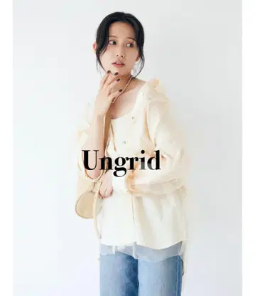 ungrid 튤 레이어드 루즈 셔츠