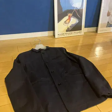 지스타 로우 네이비 노카라 자켓 버튼 포함 S size