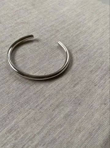silver925 wide simple bangle