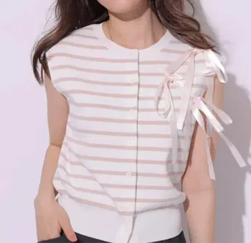 아푸와이저 리셰 프렌치 슬리브 슬리브리스 리본 풀오버 이번 시즌 핑크