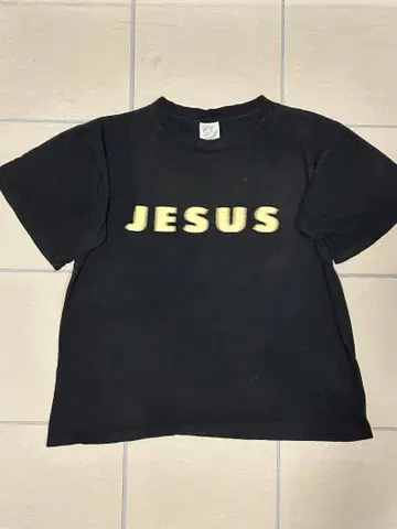 90s Jesus 모션 문자 모자이크 문자 USA제  셔츠