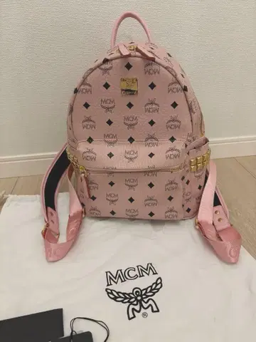 MCM 핑크 백팩 새상품급