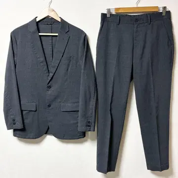 새상품급 SHIPS 워셔블 이지 수트 글렌체크 린넨 혼방