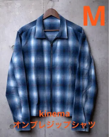 kinema 옴브레 지퍼 셔츠 M